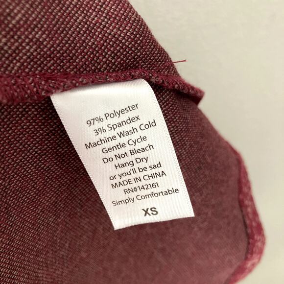 Lularoe Amelia Dress Short Sleeve Fit and Flare - Burgundy Maroon - XS - Picture 6 of 8